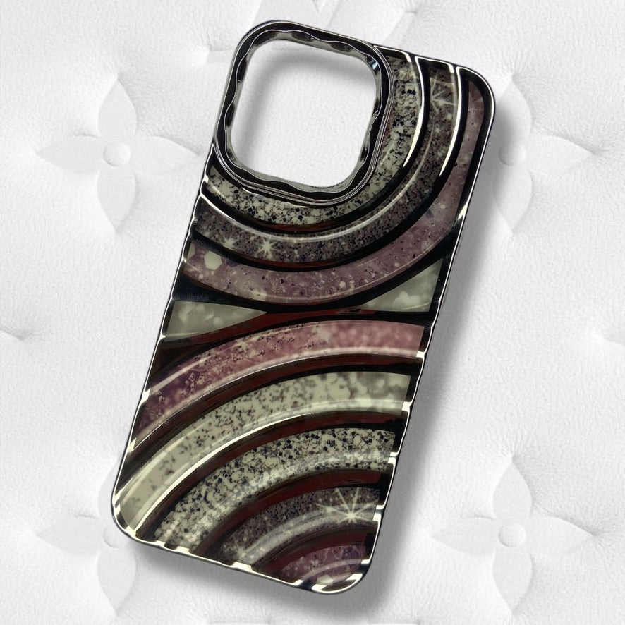 Premium Metallic Wave Glitter Case For iPhone 13 Pro