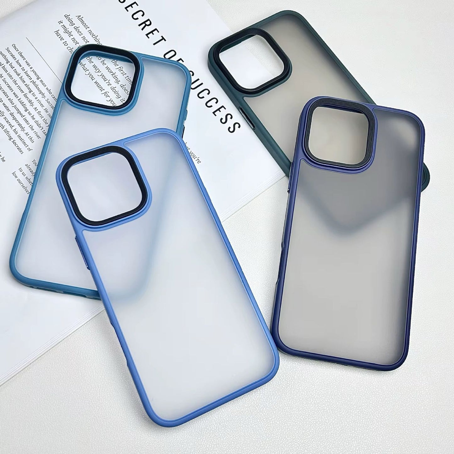 Premium Matte Side Soft Back Hard Case with Camera Bump for iPhone 14 Pro Max