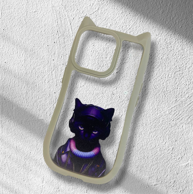 Premium Girlish Cat Printed Protective Case For iPhone 12/12 Pro