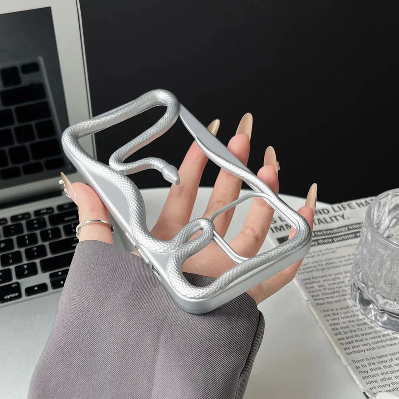 Luxury 3D Snake Chrome Case for iPhone