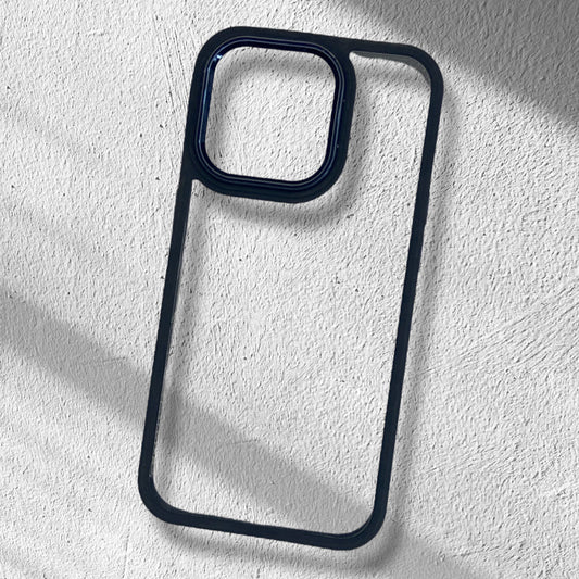 Premium Side Colour Back Hard Transparent Protective Case For iPhone 14 Pro