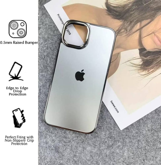 Premium Back Matte Glass Case With Logo For iPhone 13 Pro