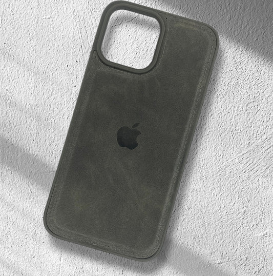 Premium Side Soft Back Leather Protective Case With Logo For iPhone 14 Pro Max