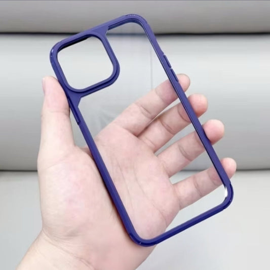 Premium Side Colour Back Hard Transparent Protective Case For iPhone 14 Pro