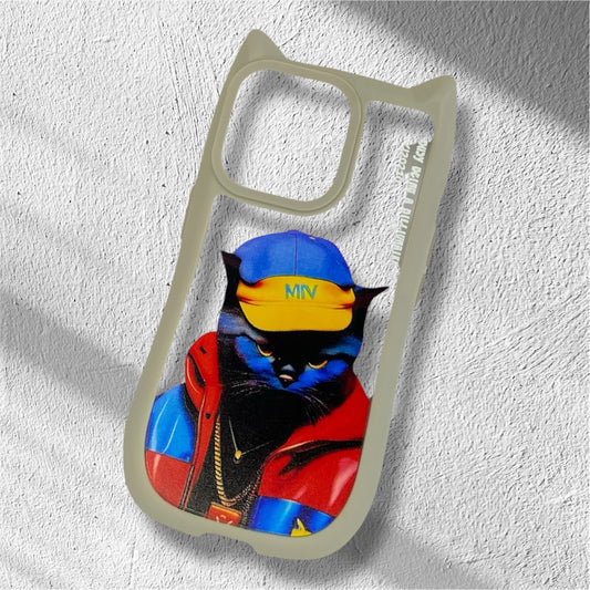 Premium Girlish Cat Printed Case For iPhone 13 Pro Max