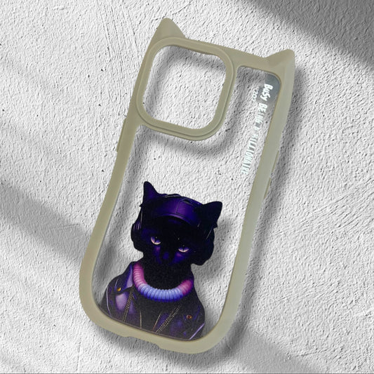 Premium Girlish Cat Printed Case For iPhone 13 Pro