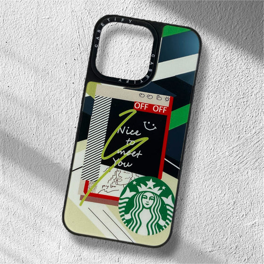 Premium Mirror Starbucks Protective Case For iPhone 14 Pro Max