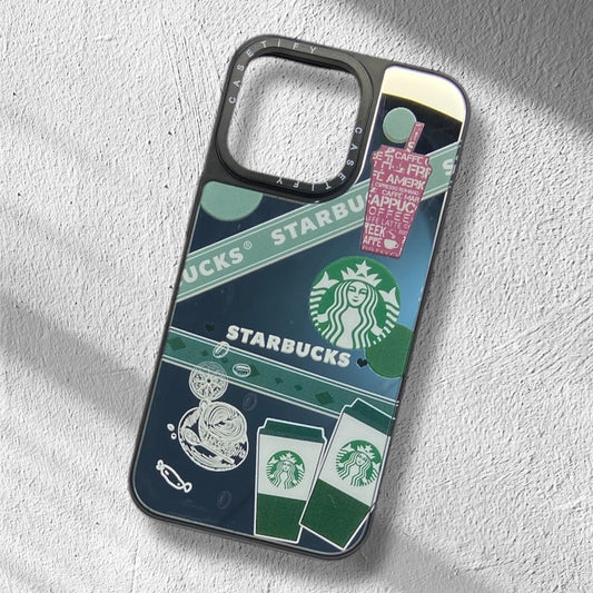 Premium Mirror Starbucks Protective Case For iPhone 14 Pro Max