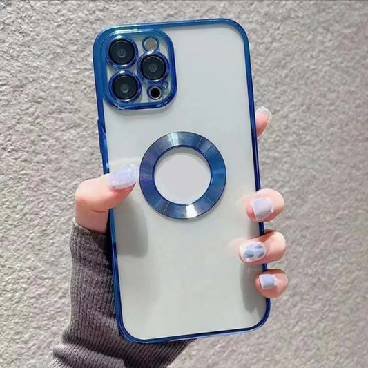 Premium Side Colour Transparent Case With Camera Protection For iPhone 13 Pro Max