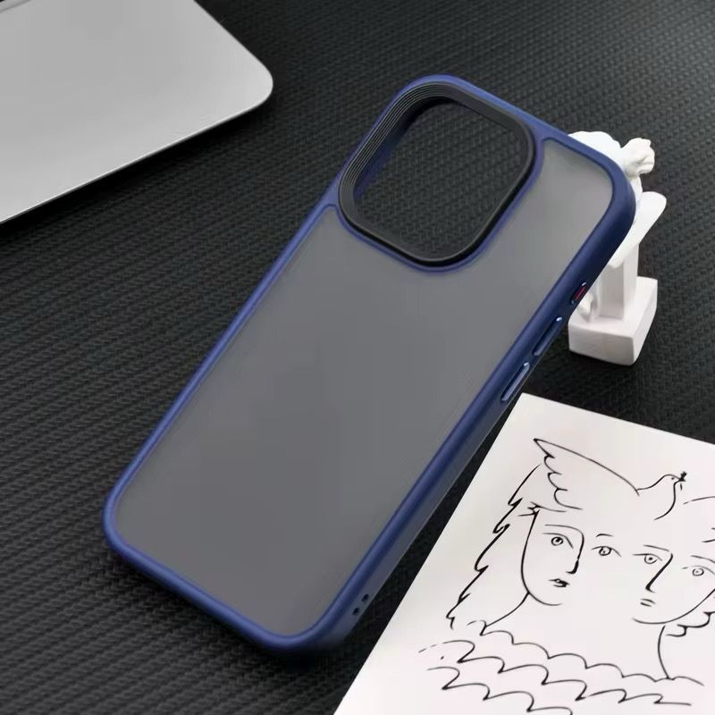 Premium Matte Side Soft Back Hard Case with Camera Bump for iPhone 14 Pro