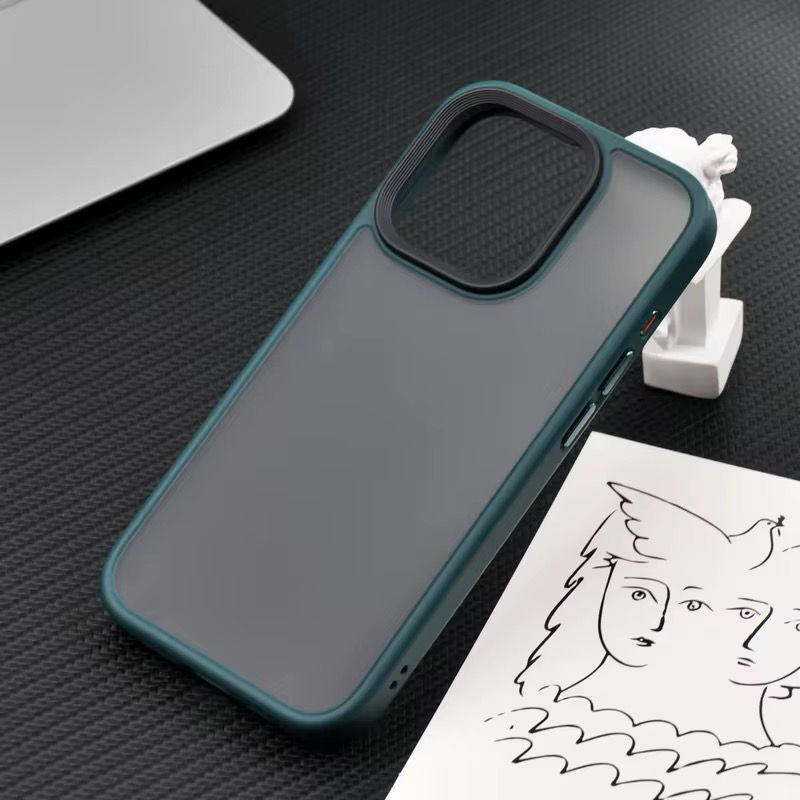 Premium Matte Side Soft Back Hard Case with Camera Bump for iPhone 14 Pro