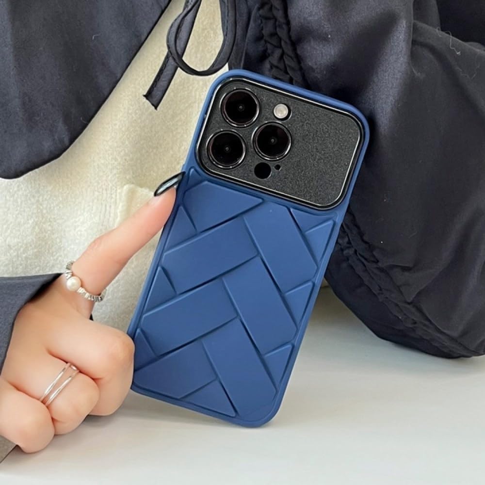 Premium Soft Silicon Cross Cut Protective Case With Camera Protection For iPhone 14 Pro Max