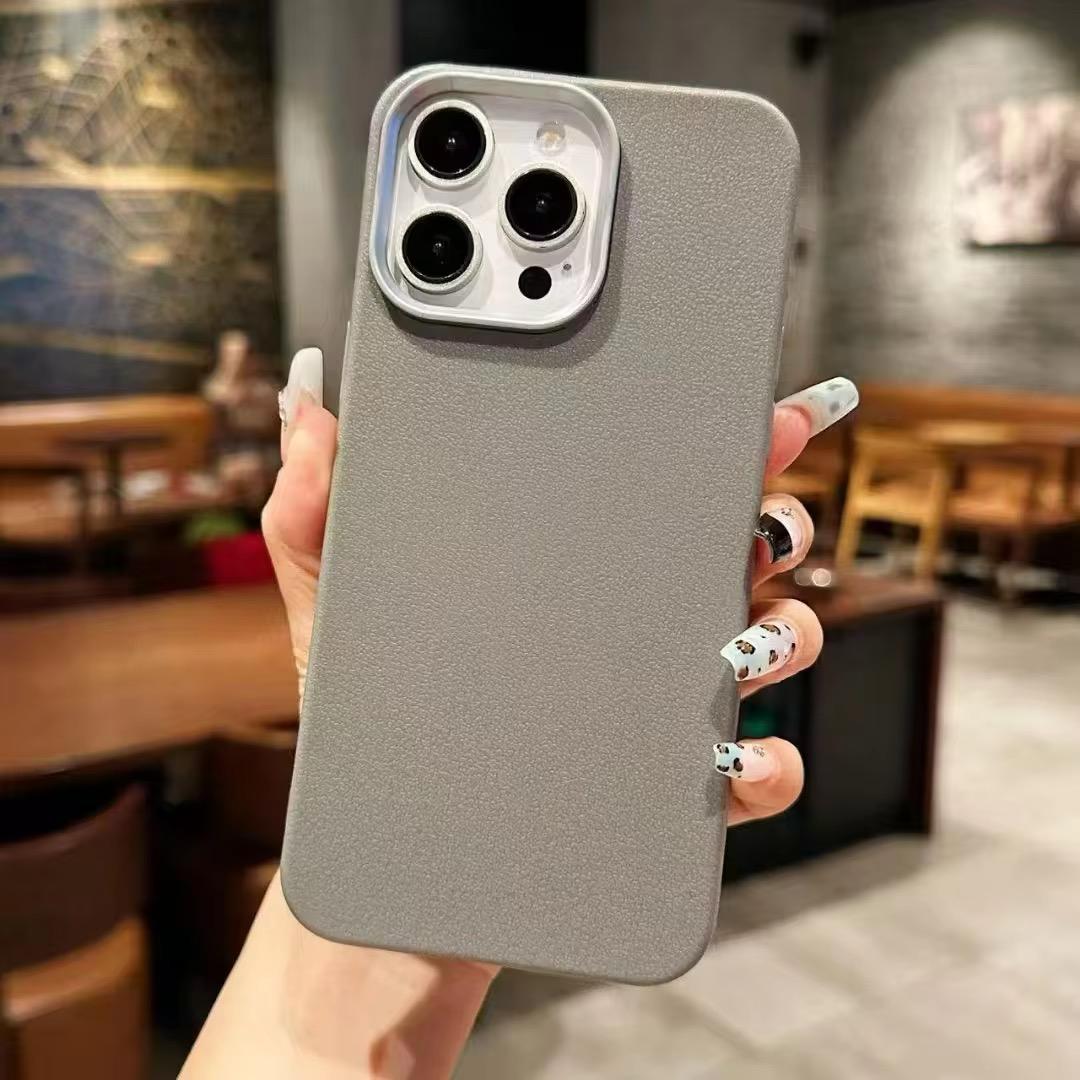 Premium Soft Silicon Leather Feel Protective Case For iPhone 16