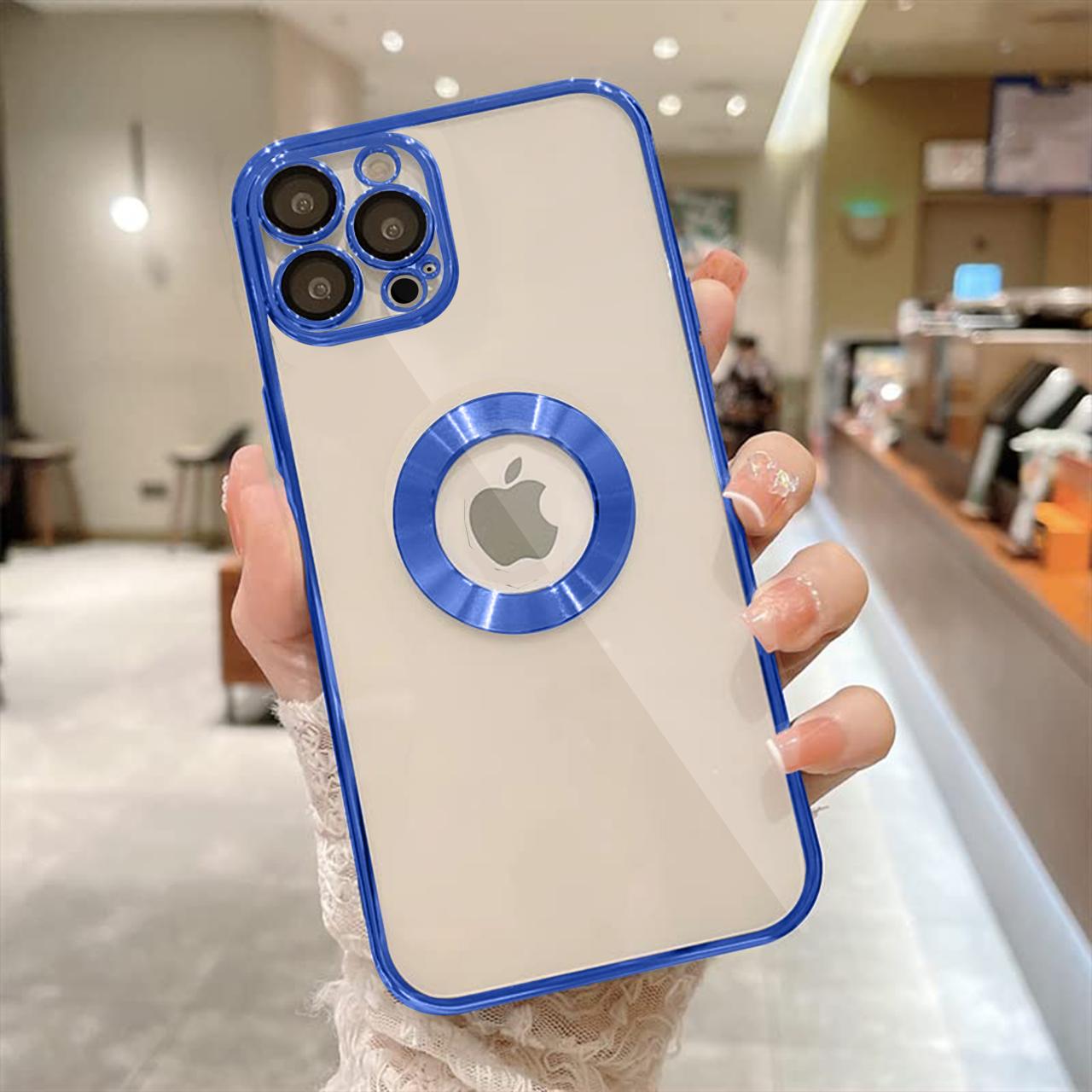 Premium Transparent Chrome Logo Cut Protective Case With Camera Protection For iPhone 11 Pro Max