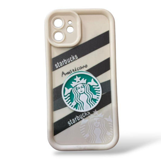 Premium Soft Silicon Embossed Starbucks Protective Case With Camera Protection For iPhone 12