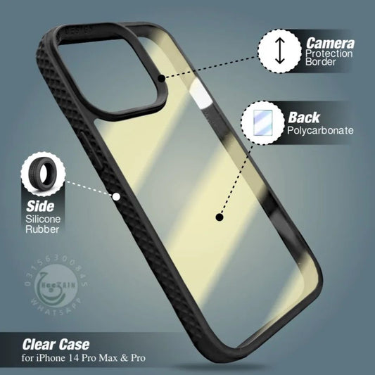 Premium Side Soft Back Hard Transparent Protective Case For iPhone 12 Pro Max