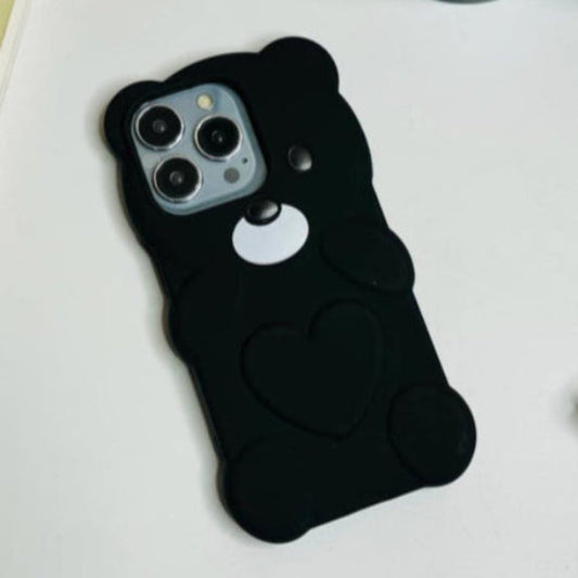 Premium Soft Silicon Teddy Bear Protective Case For iPhone 14 Plus