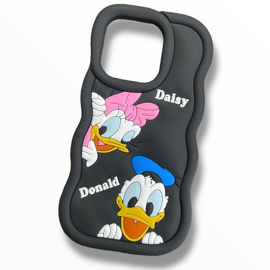 Premium Silicon Donald Embossed Protective Case For iPhone 15 Pro Max
