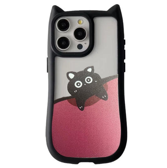 Premium Girlish Cat Printed Case For iPhone 15 Pro Max