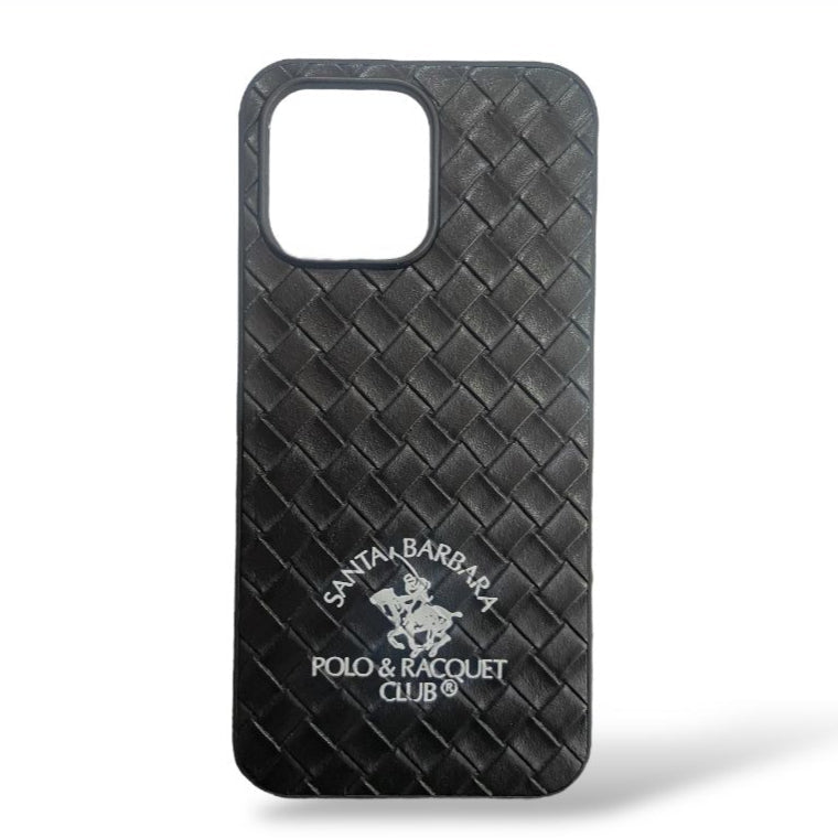 Premium Leather Cross Cut Protective Case For iPhone 16 Pro