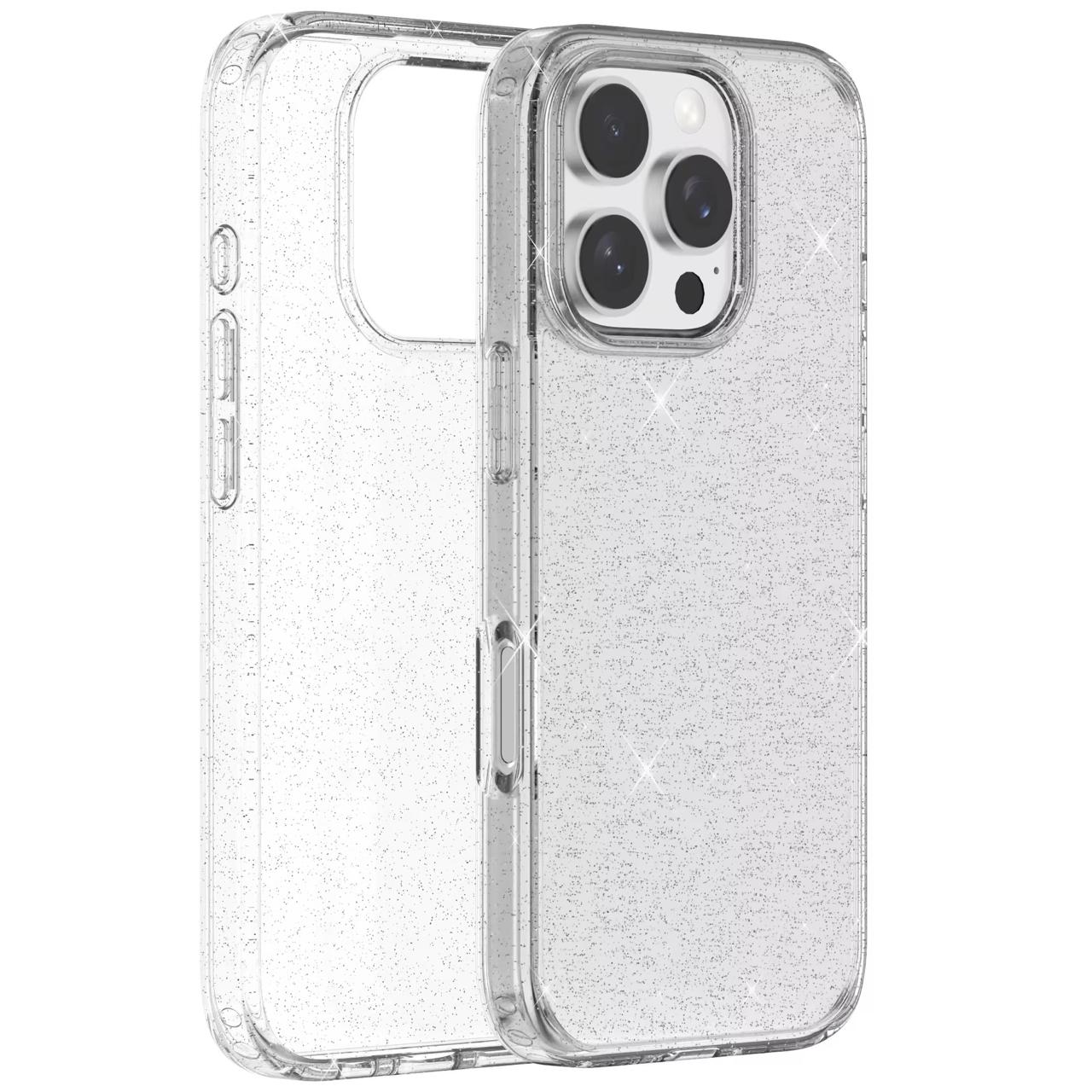 Premium Soft Silicon Sparkle Protective Case For iPhone 16 Pro Max