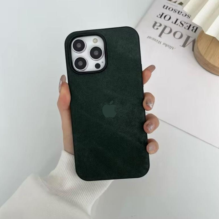 Premium Denim Fabric Logo Protective Case For iPhone XR
