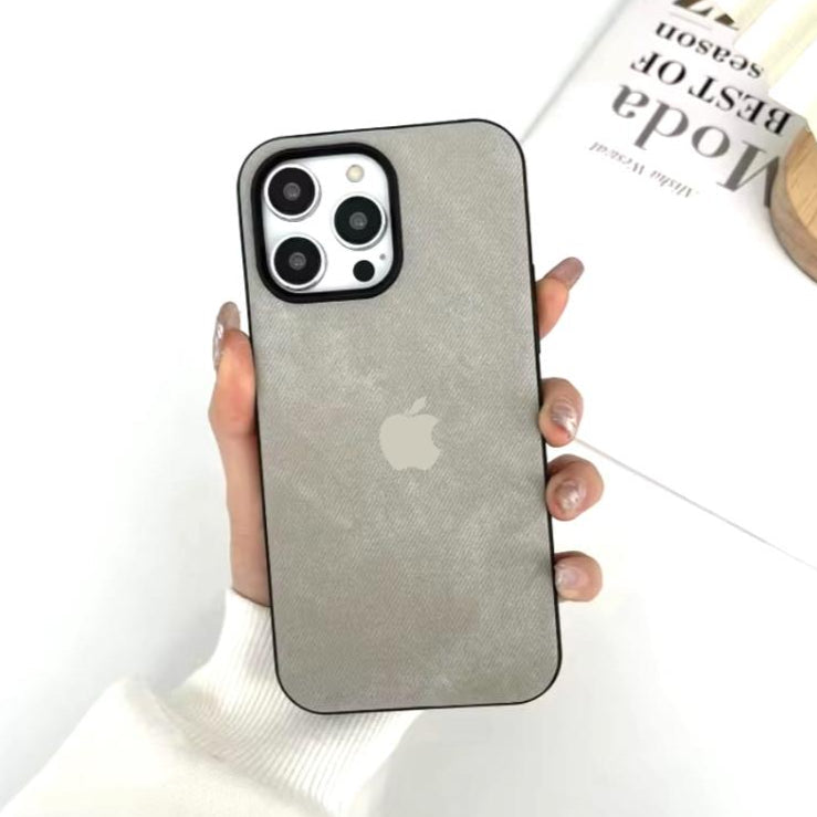 Premium Denim Fabric Logo Protective Case For iPhone XR