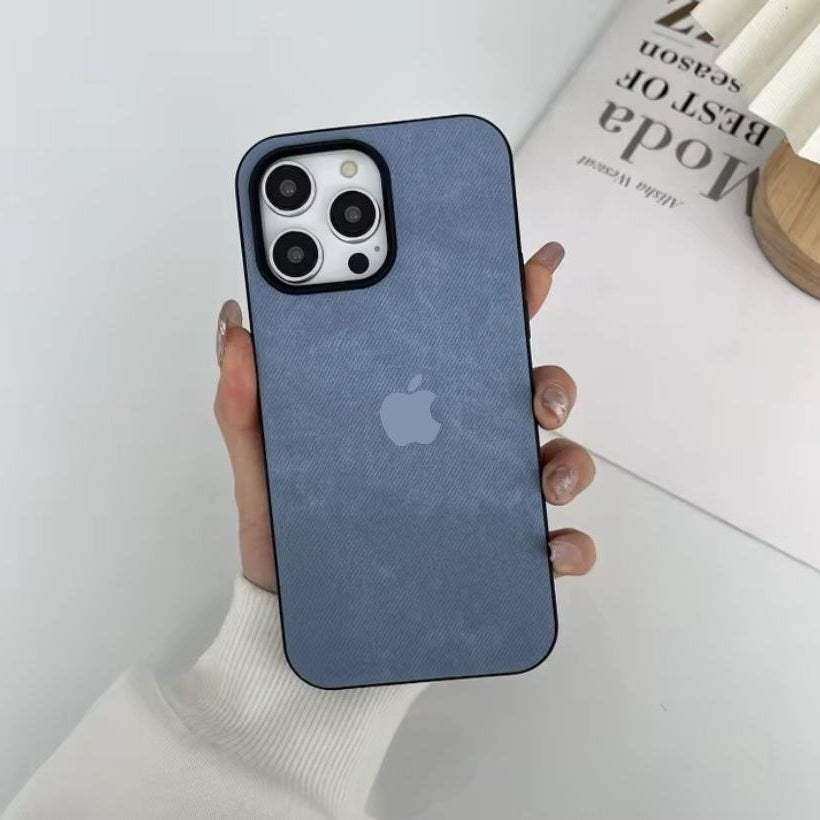 Premium Denim Fabric Logo Protective Case For iPhone XR
