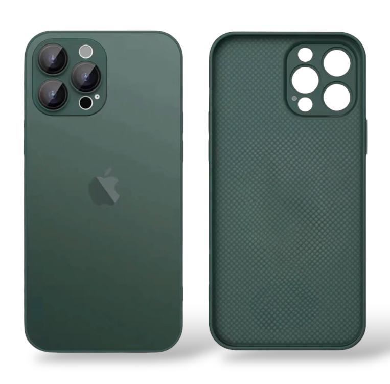 Premium Side Soft Matte Glass Logo Case With Camera Protection For iPhone 15