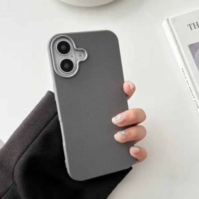 Premium Soft Silicon Leather Feel Protective Case For iPhone 16 Plus