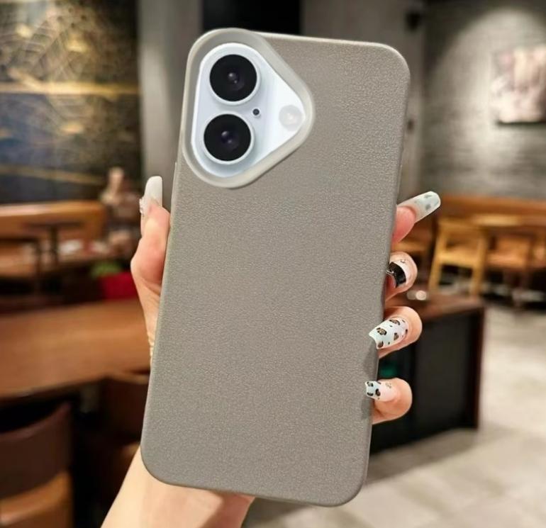 Premium Soft Silicon Leather Feel Protective Case For iPhone 16