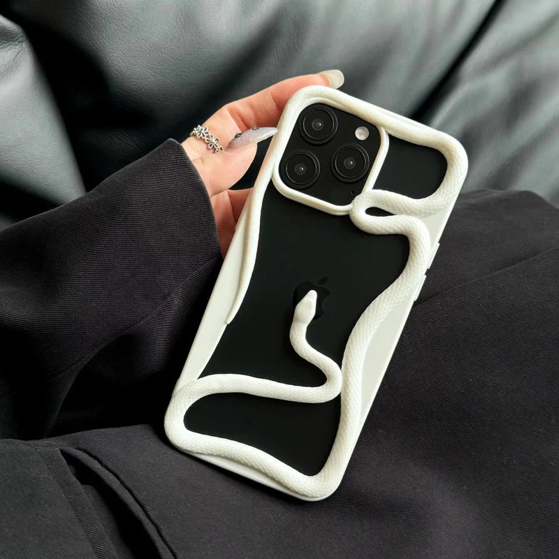 Luxury 3D Snake Chrome Case for iPhone