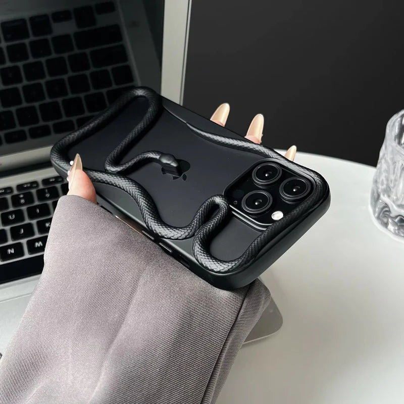 Luxury 3D Snake Chrome Case for iPhone